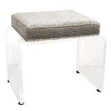 Hollywood lucite vanity bench